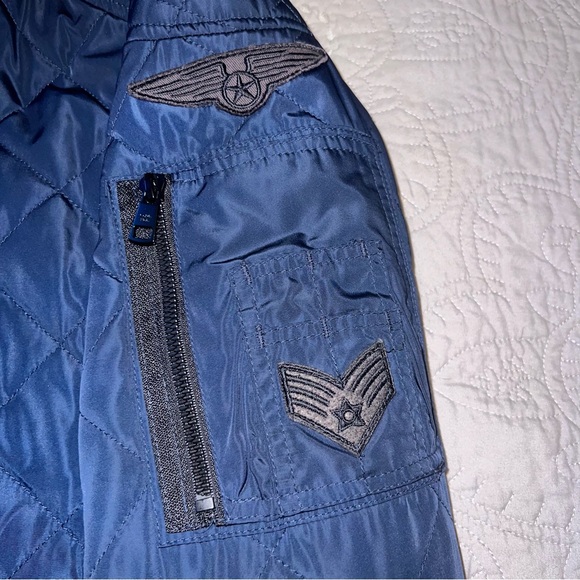 Calvin Klein Bomber Jacket Navy Blue Puffer Jacket Men’s M Not size tag see pic - Picture 5 of 14